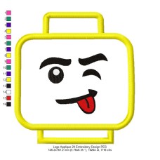 Lego Applique 29 Embroidery Design